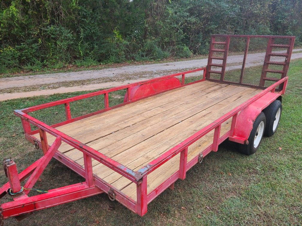 77x16 Utility Trailer Square Tube Steel