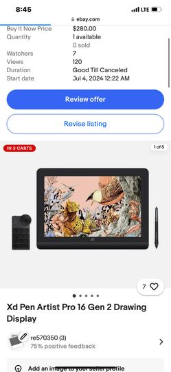 XD PEN ARTIST Pro 16 Gen Drawing Display