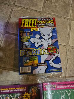 Old Pokemon magic magazines and Star wars and Star Trek