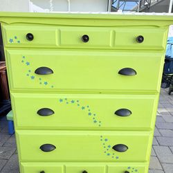 Wood 5-drawer dresser for sale.