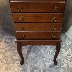 Vintage 2 Piece Silverware Or Jewelry Cabinet 