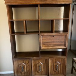 Vintage Bookcase Secretary Desk