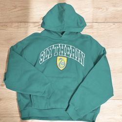 Kids Harry Potter Slytherin Green House Crest Hoodie 