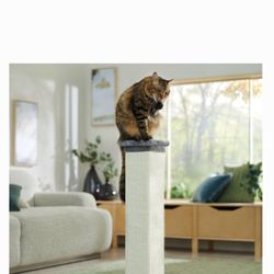 Frisco 33-in Heavy Duty Sisal Cat Scratching Post, Gray