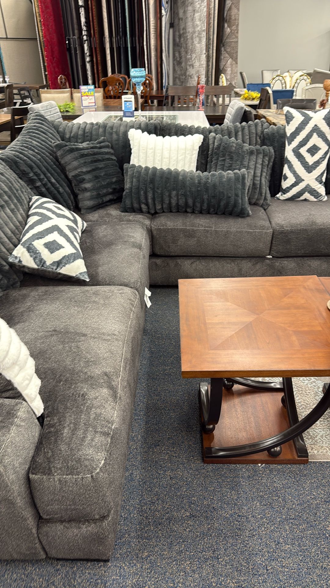 “Extra-Large Grey Sectional — Premium Build, Plush Comfort!”