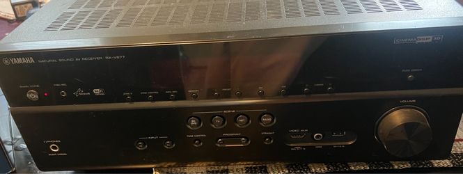 Yamaha RX-V677 7.2 Channel A/V Receiver Cinema DSP HDMI USB 400W Black No Remote