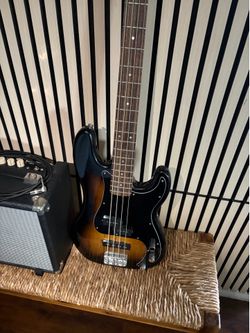 Fender squier bass with bass amp