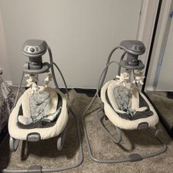 Graco DuetSoothe Swing and Rocker with Removable Swing Seat and 6 Swinging Speeds for Toddler Swing