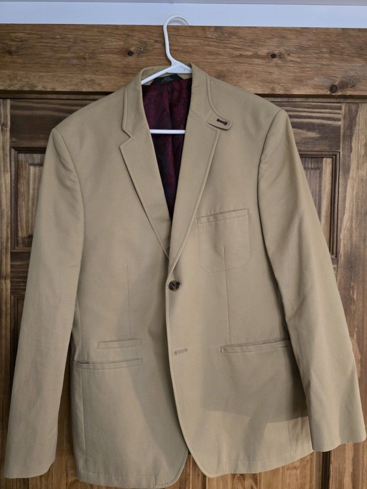 Haggar Blazer Suit Jacket Tan Khaki 40R