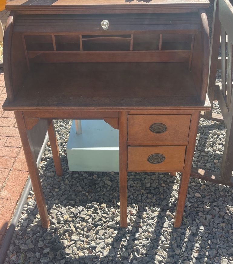 Antique Children’s Roll Top Desk