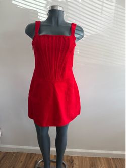 Mini red dress