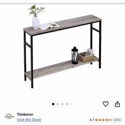 Grey Wooden Console Table (47-inch)