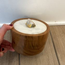 Wood & Marble Bookshelf Decor