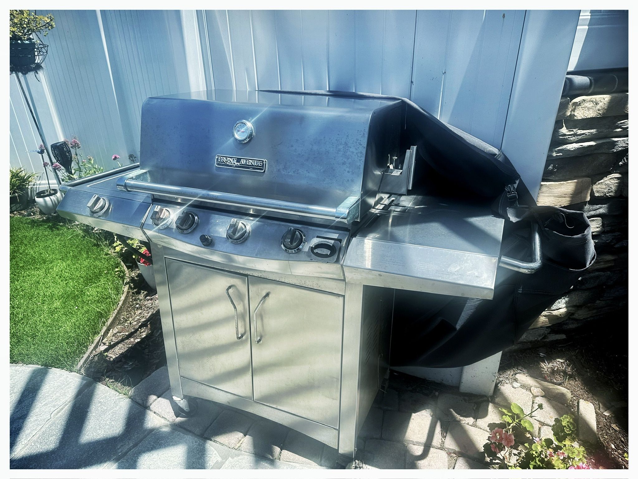 Costco Charbroil Stainless Steel Propane Gas grill.