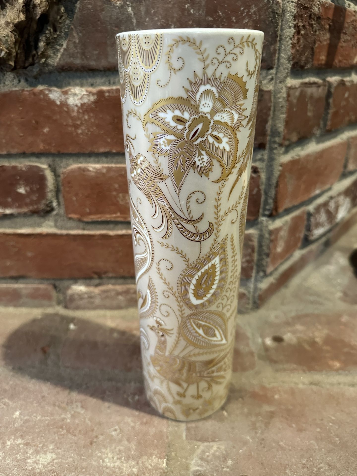 Vintage Hutschenreuther Vase Gold Bird