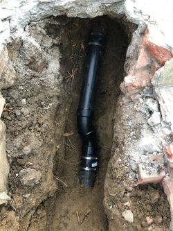 Underground sewer pipe