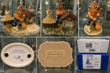 Goebel Hummel Little Farm Hand Hum 2085 LE #14327/25000 w/ Millennium Harvest
