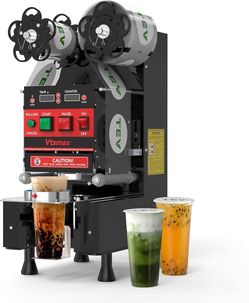 Automatic Cup Sealing Machine for Bubble Tea 500-700 Cups Per Hour