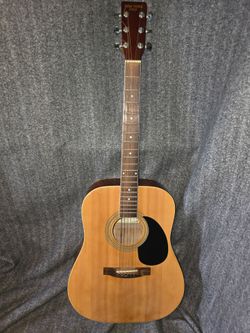 New York Pro NY-977N Acoustic Guitar with Gig Bag - Natural Dreadnought