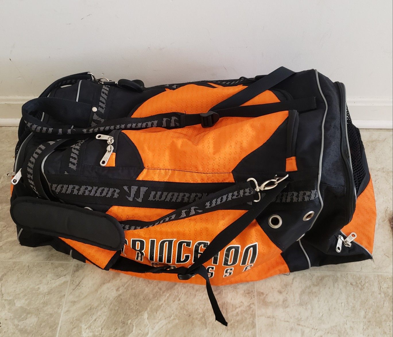 Princeton Lacrosse Black & Orange Large Duffle Bag