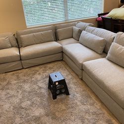 Cozumel light gray 5-piece modular sectional