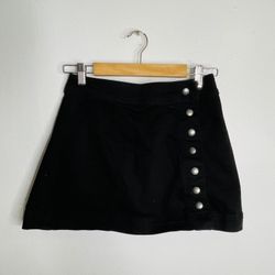 Free people black denim skirt