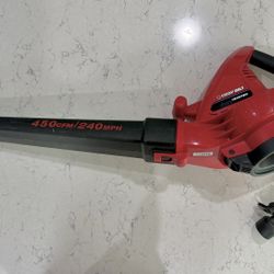 450 CFM / 240 mph  Handheld Electric Leaf Blower/Vacuum with Bag by Troy-Bilt TB197bv 