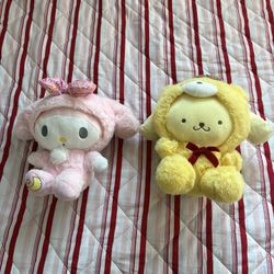 My Melody and Pompompurin Plushies 