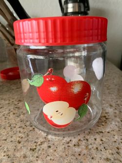vintage Henkel glass storage jar from the 1970s