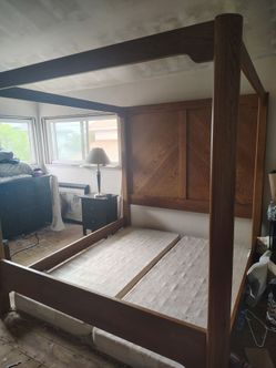 California King solid oak bed frame