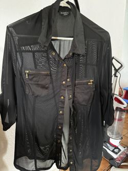 Bebe Black Blouse 