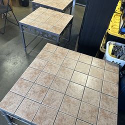 Tile Coffee Table & Tile End Tables 