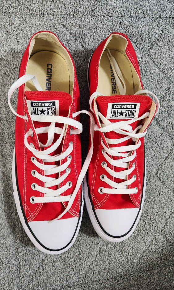Converse Chuck Taylor All Star OX M9696 Red Size 13 Men Shoes, Sneakers, Box Included, Gently Used Twice
