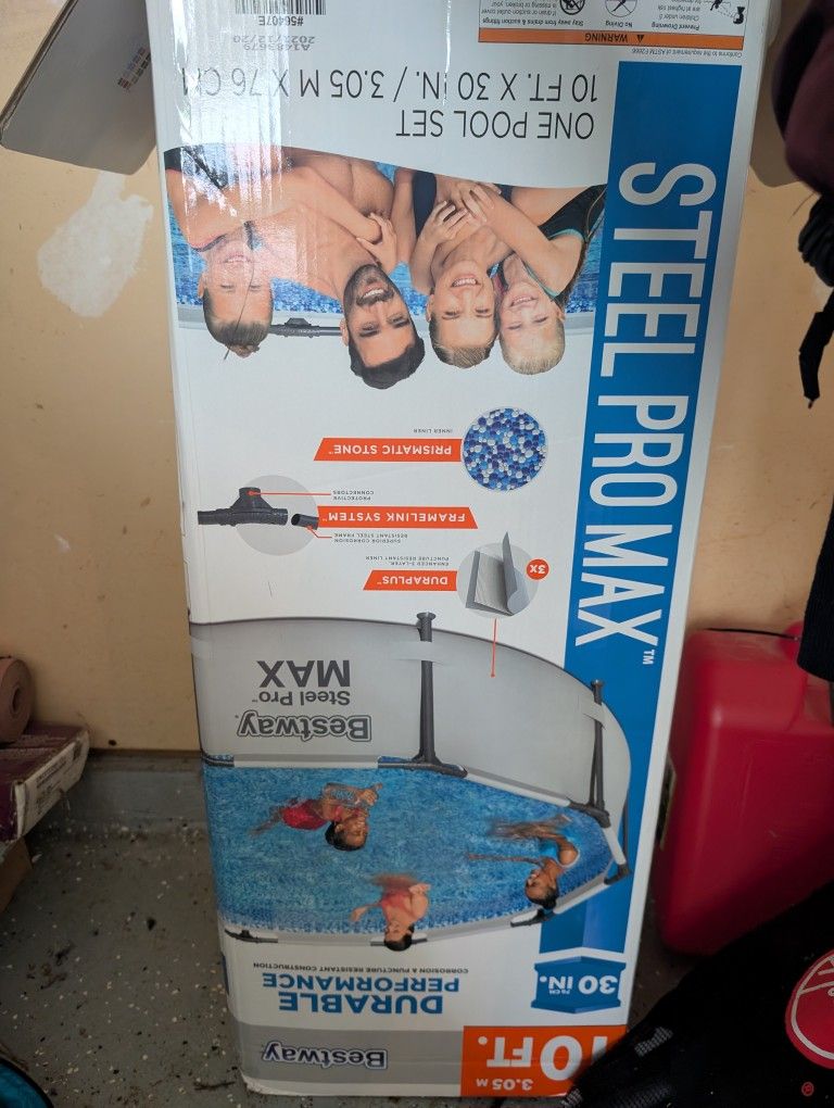 Bestway Steel Pro MAX 10 Foot x 30 Inch Round Metal Swimming Pool with 330 GPH Filter Pump