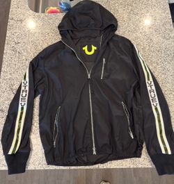 True Religion Black Zip-Up Windbreaker Jacket