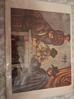 Oil Painting By Paul Cezanne Asking 40$ Vintage Painting Well Kept In Plastic Sleeves