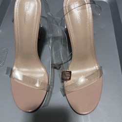 Womens Clear Heels Size 9.5