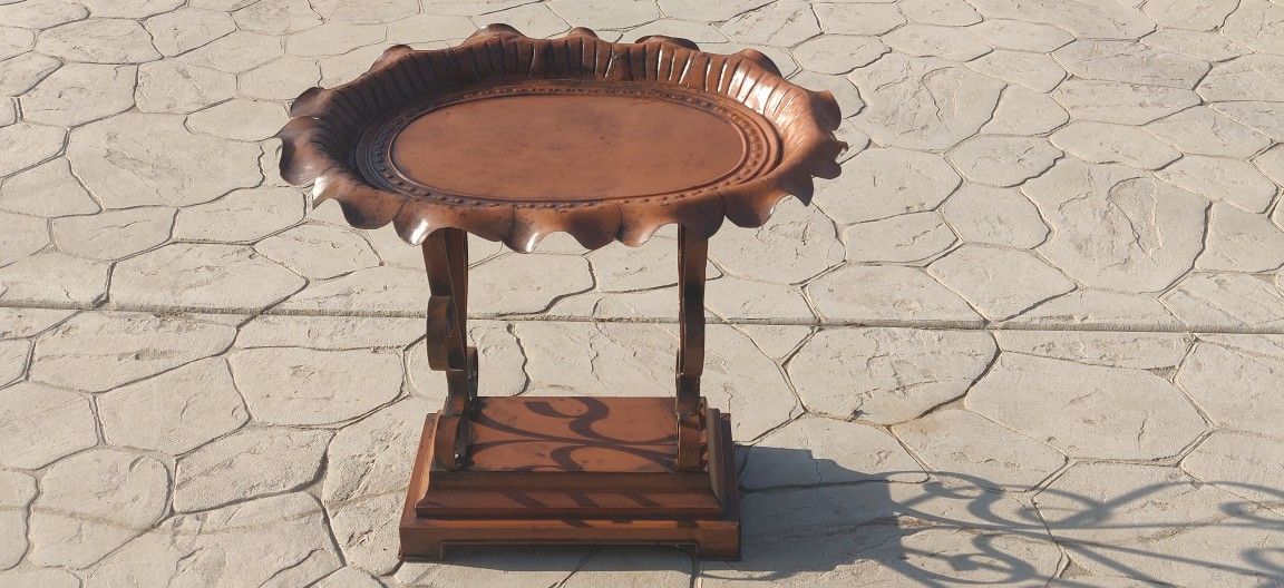 METAL COPPER TONE TABLE