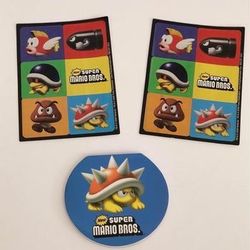 Vintage Super Mario Bros. Notepad and Two Sets of Stickers
