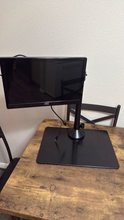 AOC 14" Monitor with Adjustable  Desktop Stand – Working