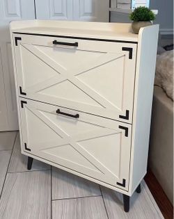 BRAND NEW Modern Farmhouse Entryway Table with hidden shoe storage