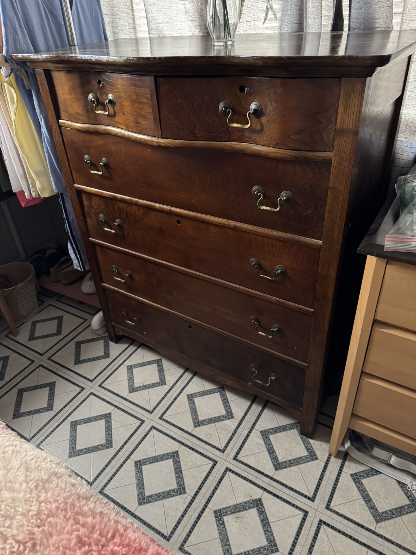 walnut antique dresser