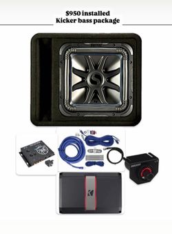 NEW BASS PACKAGE KICKER L7s 12” INSTALLED