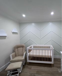 Nursery Crib and rocking chair