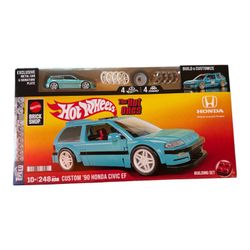 Mattel Brick Shop Hot Wheels Custom '90 Honda Civic EF Building Toy Kit 248pc