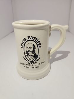 YOUR FATHER'S MUSTACHE large ceramic Mustache coffee MUG 5.5"H