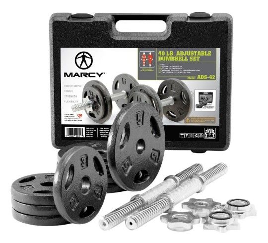 Adjustable Dumbbell Set – Barely Used, Excellent Condition 40 lbs Set