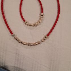 Silver Necklace N Bracelet $20