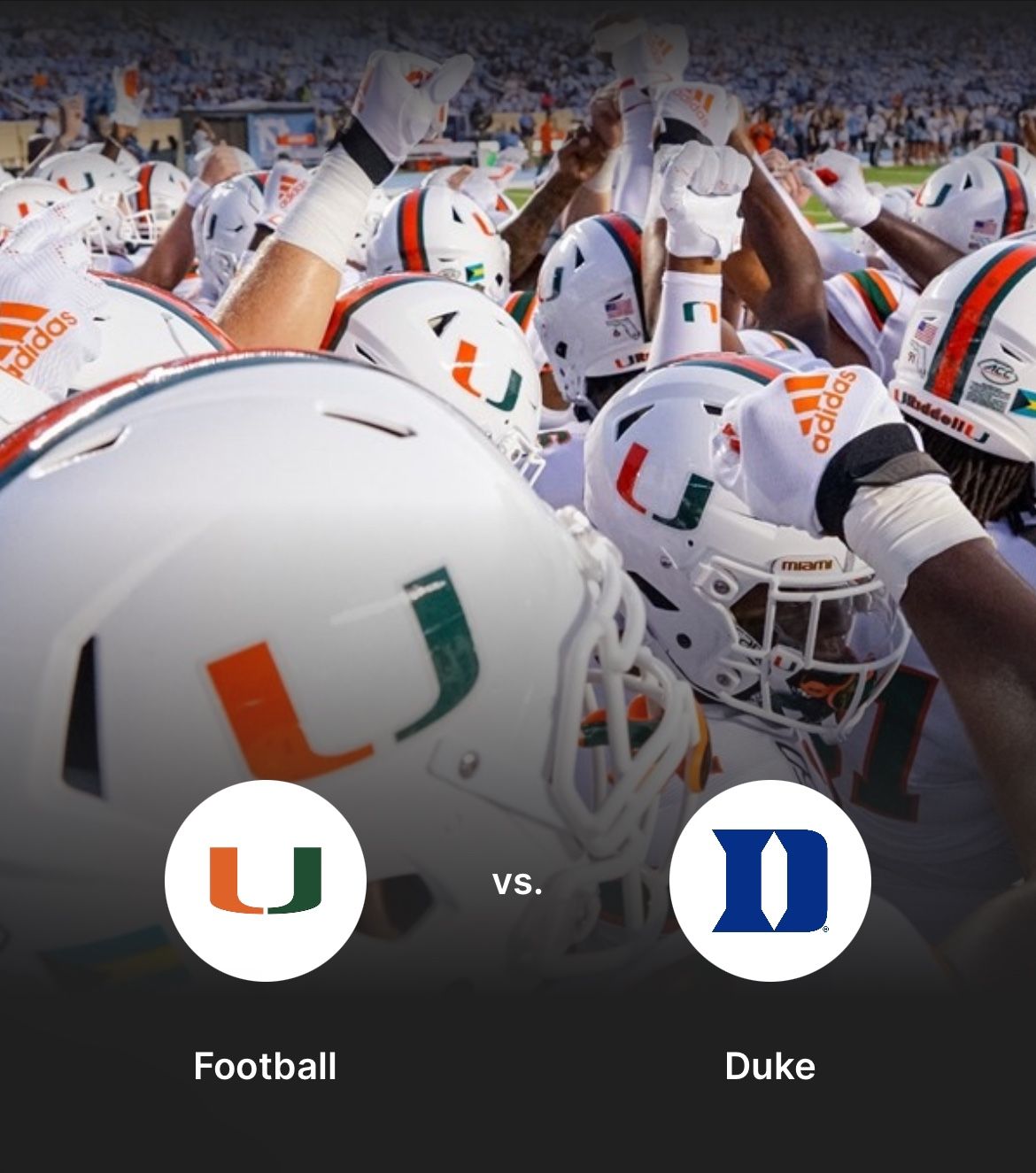 Miami Hurricanes Vs Duke Tickets