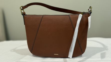 FOSSIL BRANDY LEATHER SKYLAR LARGE(NEW)